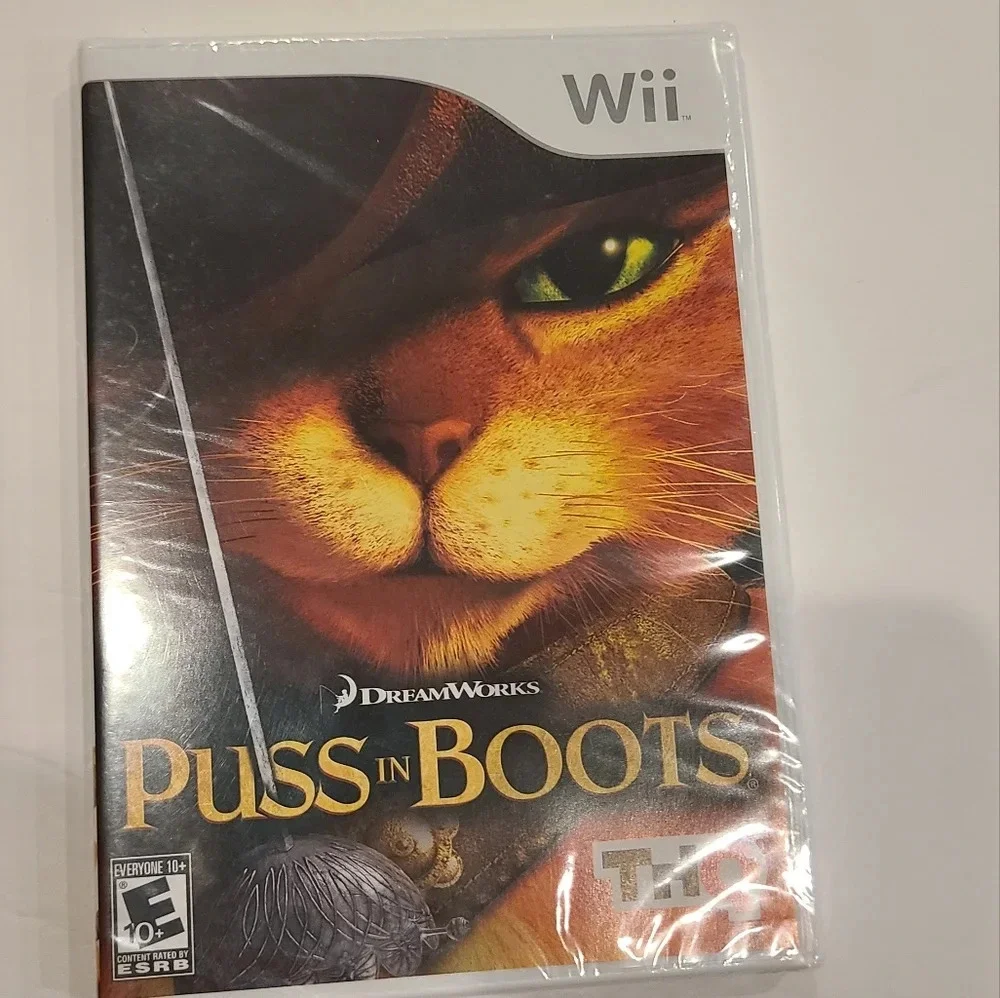 WII Puss In Boots video game Dream Works  THQ- in original case